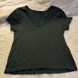 Brandy Melville V neck T Dark Green
